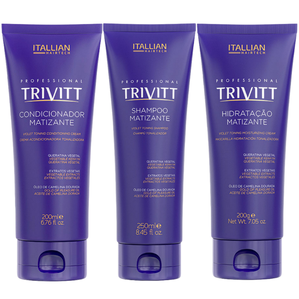 Kit Home Care Matizante Com Hidratação Intensiva Trivitt Itallian