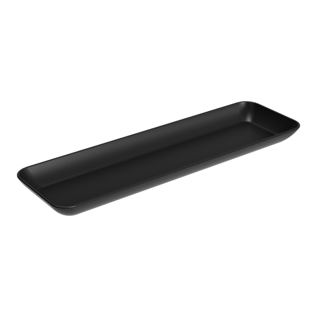 Prato Petisqueira Coza Essential Grande 31,9×9,6×2,5 cm Preto Prato Petisqueira Coza Essential Grande 31,9×9,6×2,5 cm Preto