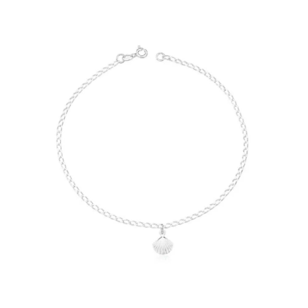 Pulseira Infantil Prata 925 Concha pendente Pulseira Infantil Prata 925 Concha pendente