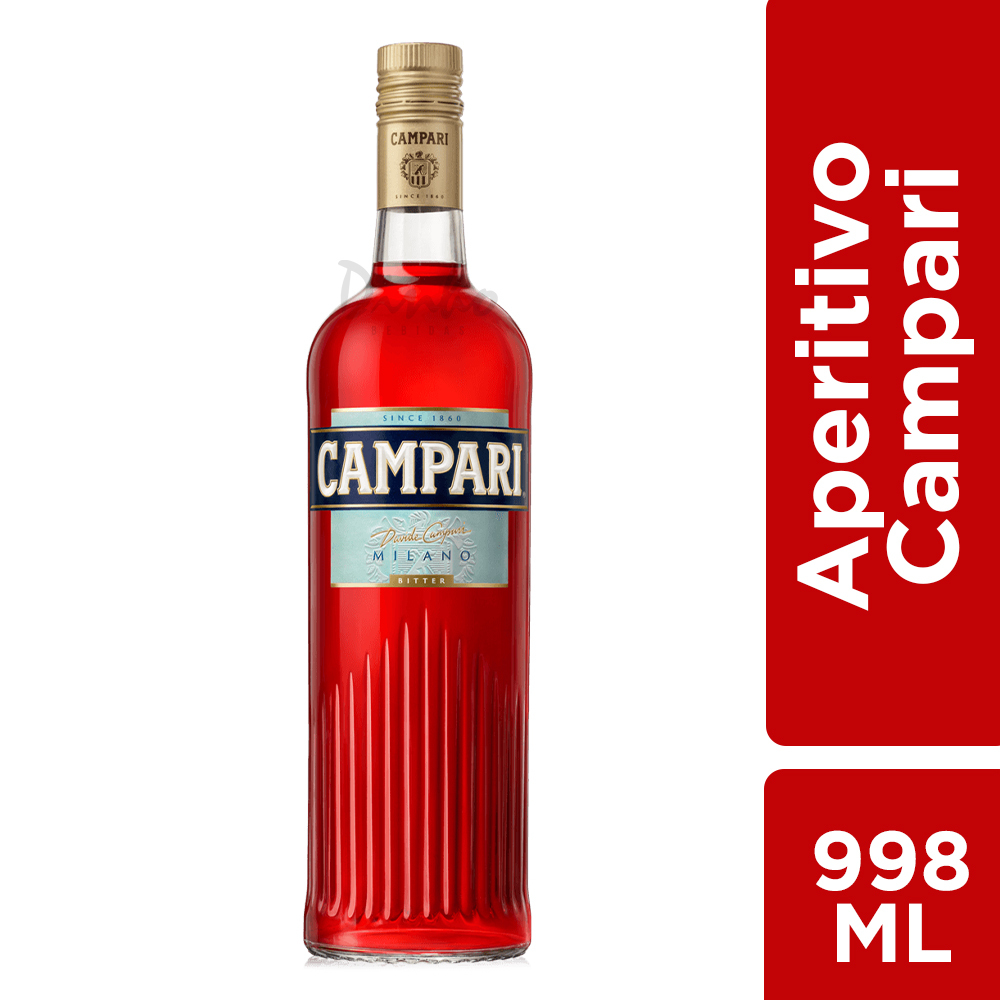 Aperitivo Campari Bitter 998ML – Garrafa Nova Aperitivo Campari Bitter 998ML – Garrafa Nova