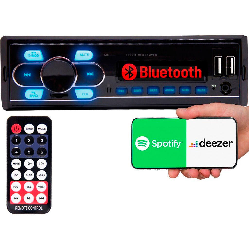 Aparelho Automotivo De Som Carro Bluetooth Usb Fm Am Aux Aparelho Automotivo De Som Carro Bluetooth Usb Fm Am Aux