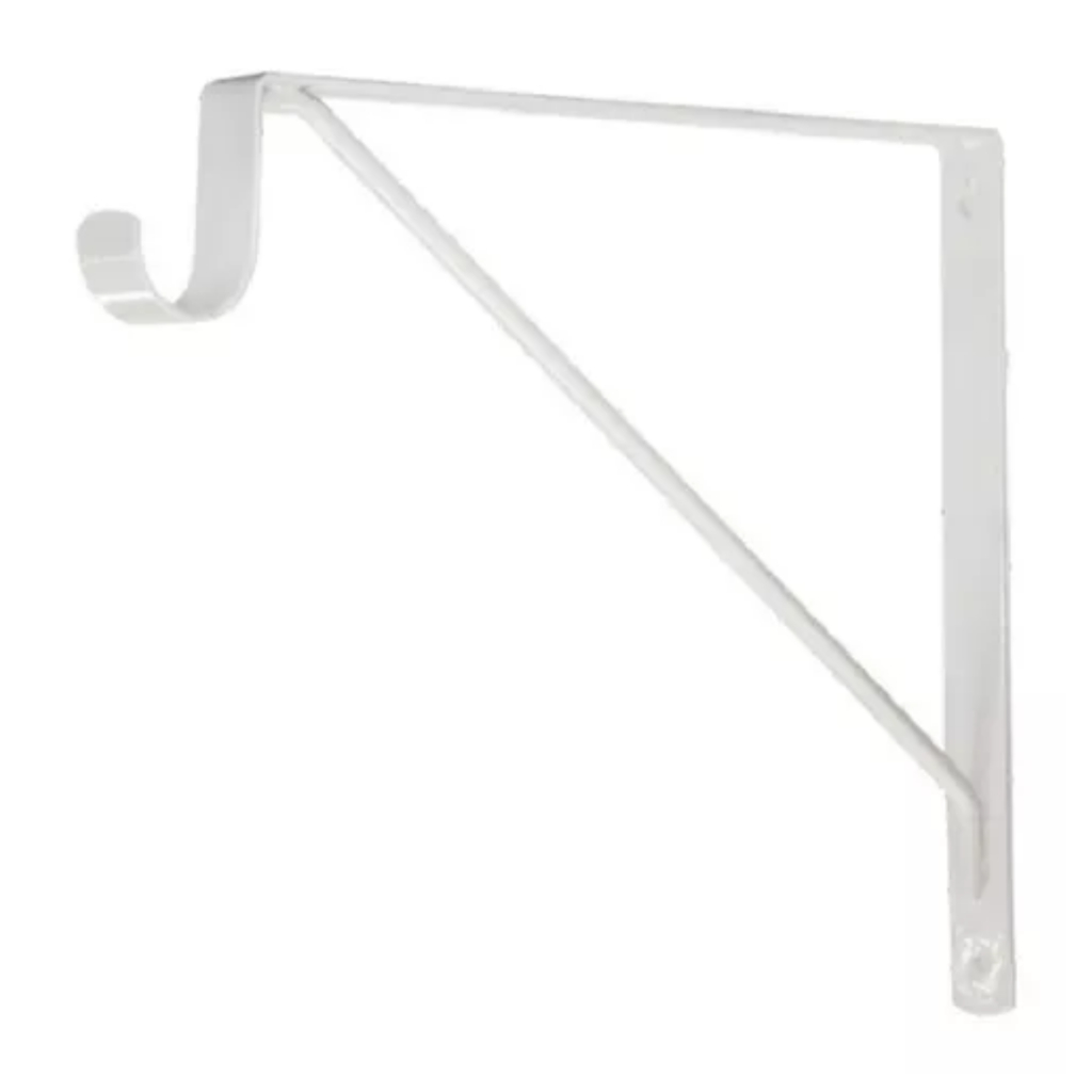 Cantoneira Mão Francesa BRANCO Para Prateleira Com Varão Em Metal Reforçado 26X28X2,5cm – Bestfer Cantoneira Mão Francesa BRANCO Para Prateleira Com Varão Em Metal Reforçado 26X28X2,5cm – Bestfer
