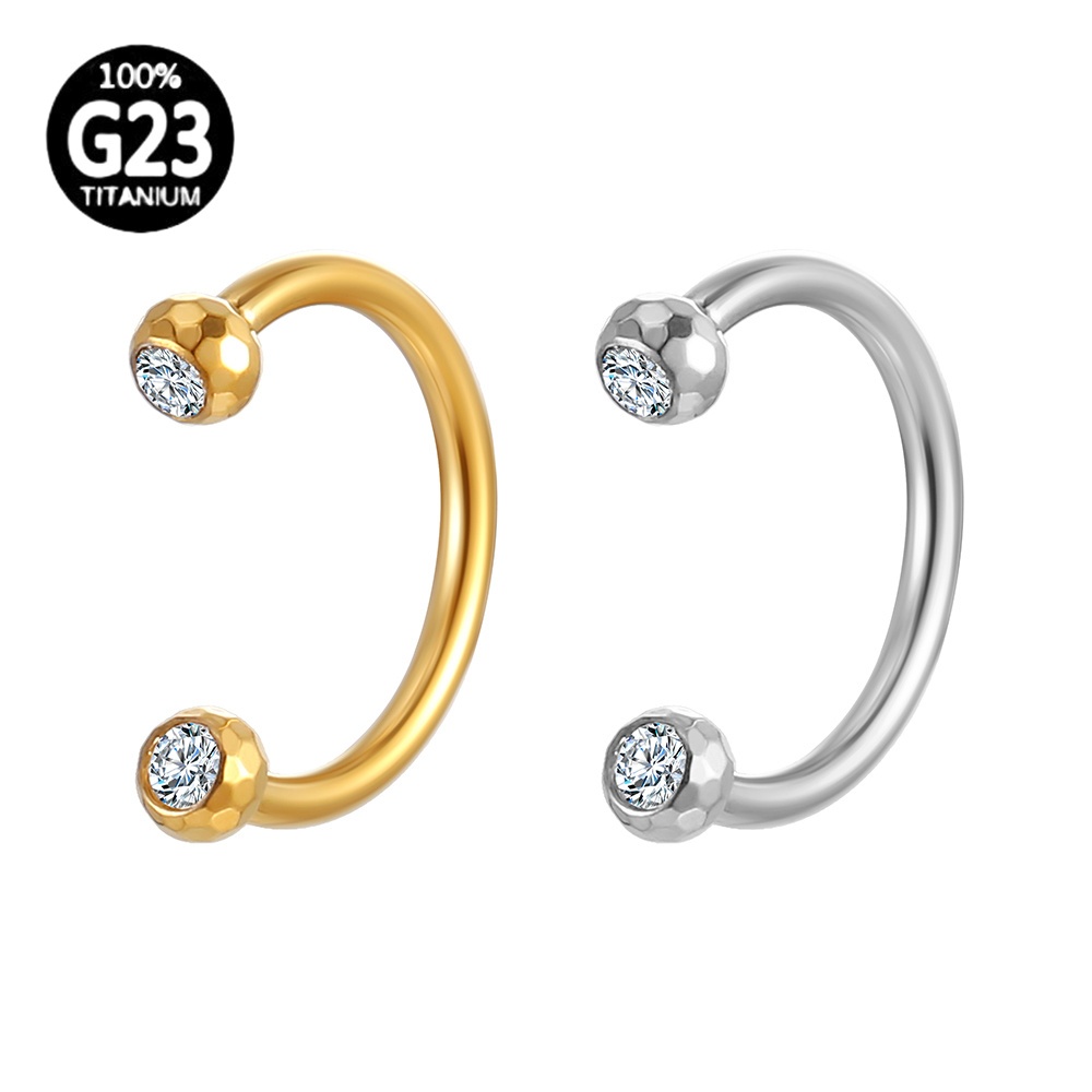 Piercing Septo Helix Daith Ferradura Lapidada Titânio Pvd Com Zircônia Cravada Piercing Septo Helix Daith Ferradura Lapidada Titânio Pvd Com Zircônia Cravada