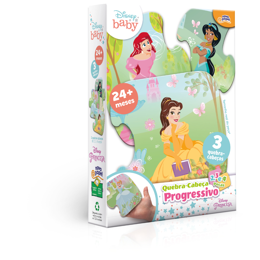 Quebra Cabeça Progressivo Baby Princesas da Disney (2/3/4 Peças) – Toyster 8070 Quebra Cabeça Progressivo Baby Princesas da Disney (2/3/4 Peças) – Toyster 8070