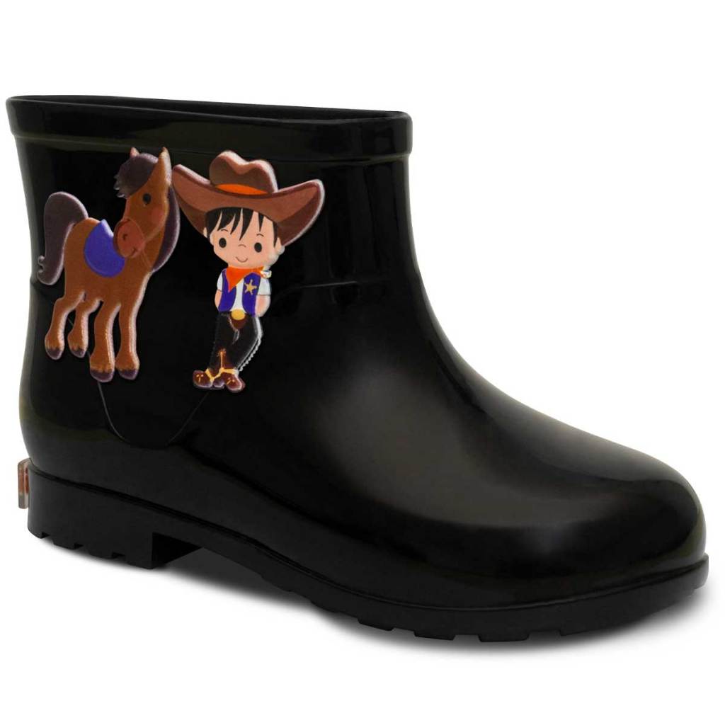Bota Infantil Masculina Nº 21 ao 26 Botinha Galocha Cano Baixo Menino Country Cowboy 09.51 Bota Infantil Masculina Nº 21 ao 26 Botinha Galocha Cano Baixo Menino Country Cowboy 09.51