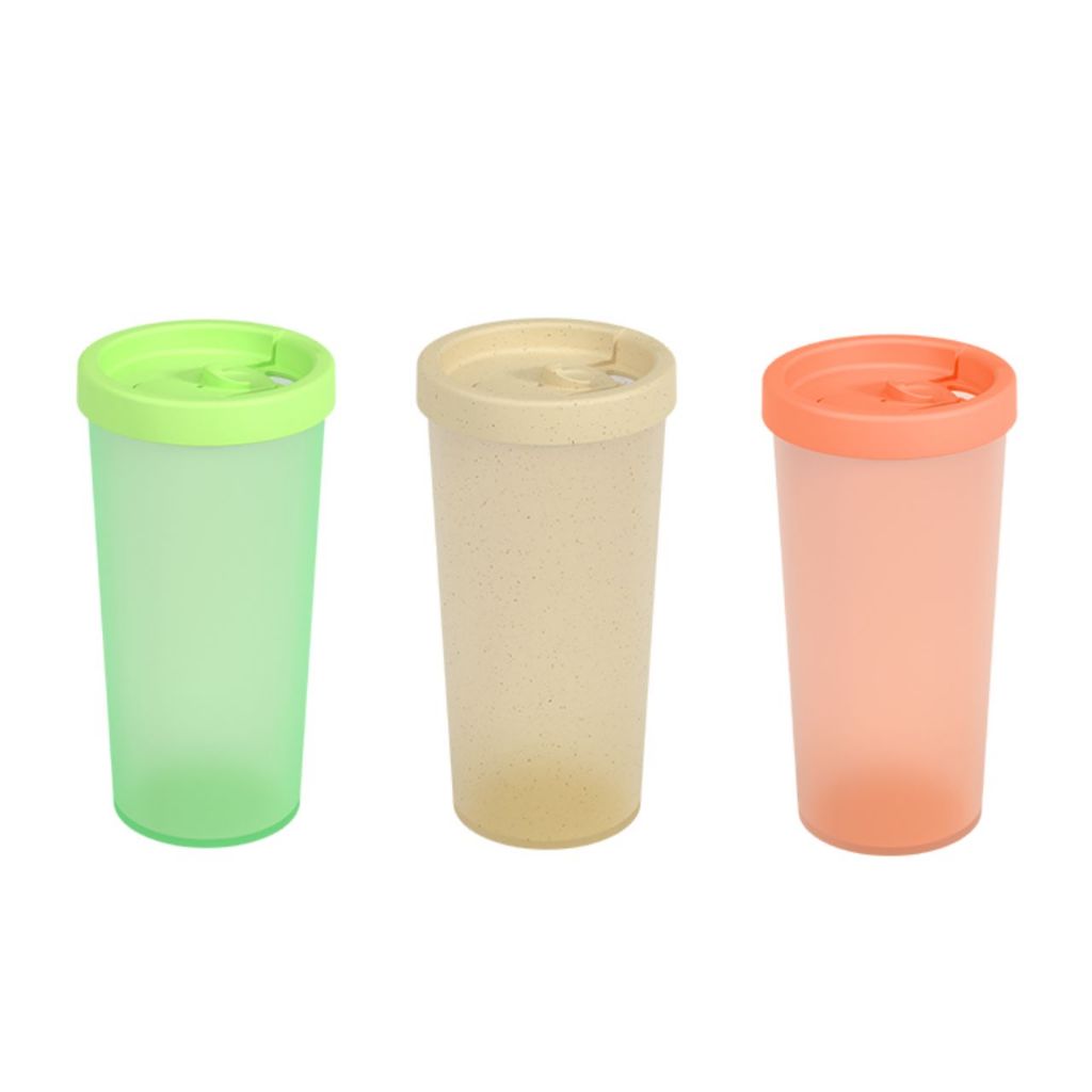 Copos com Tampa Coza Nutri 500ml Natural Arroz – Laranja Crush – Verde Matcha Copos com Tampa Coza Nutri 500ml Natural Arroz – Laranja Crush – Verde Matcha