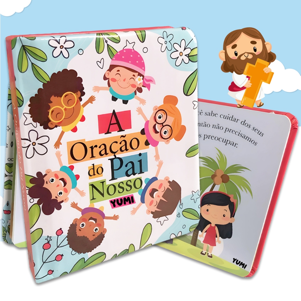 Livro Infantil A Oração Do Pai Nosso Capa Almofadada Histórias Bíblicas Folhas Duras Premium Livro Infantil A Oração Do Pai Nosso Capa Almofadada Histórias Bíblicas Folhas Duras Premium