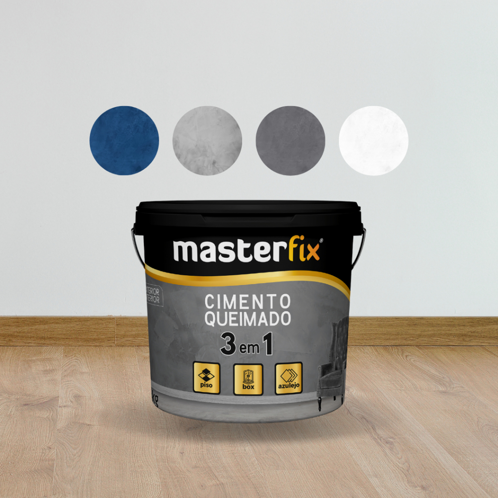 Efeito Cimento Queimado para PAREDES E PISOS 4 KG – chão – paredes – pisos – interno e externo