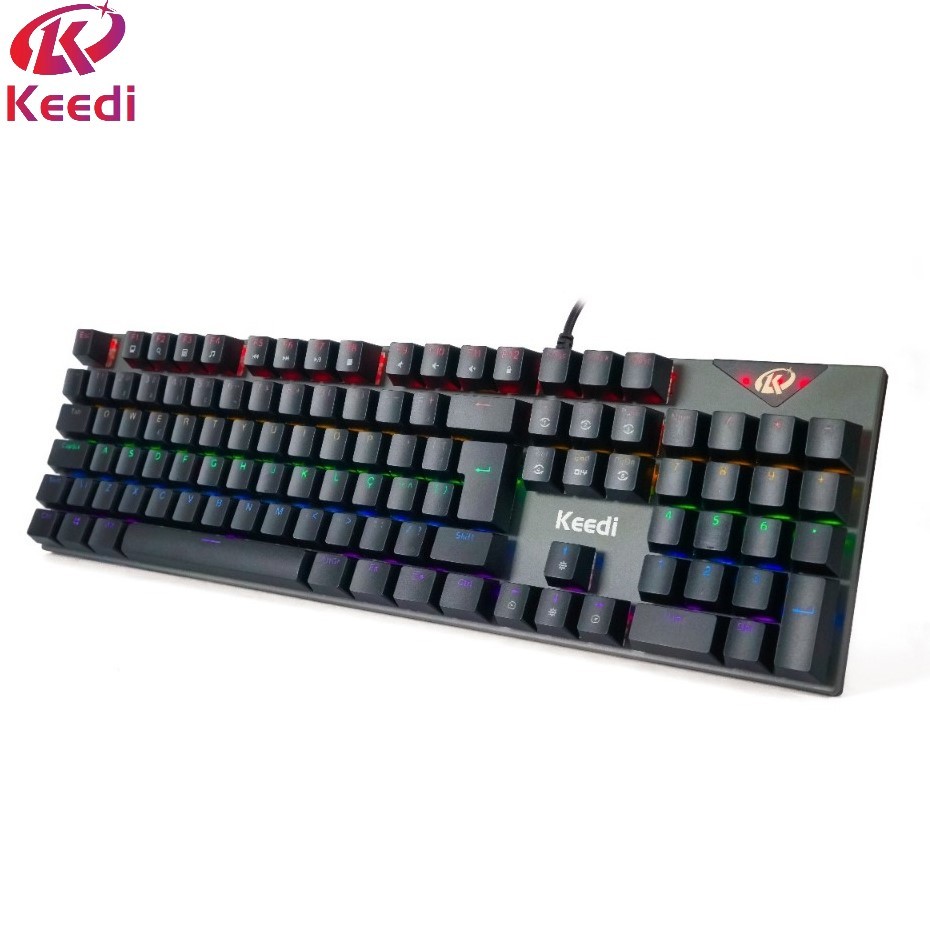 Teclado Gamer Mecanico Switch Azul RGB Keedi TEC803 Teclado Gamer Mecanico Switch Azul RGB Keedi TEC803