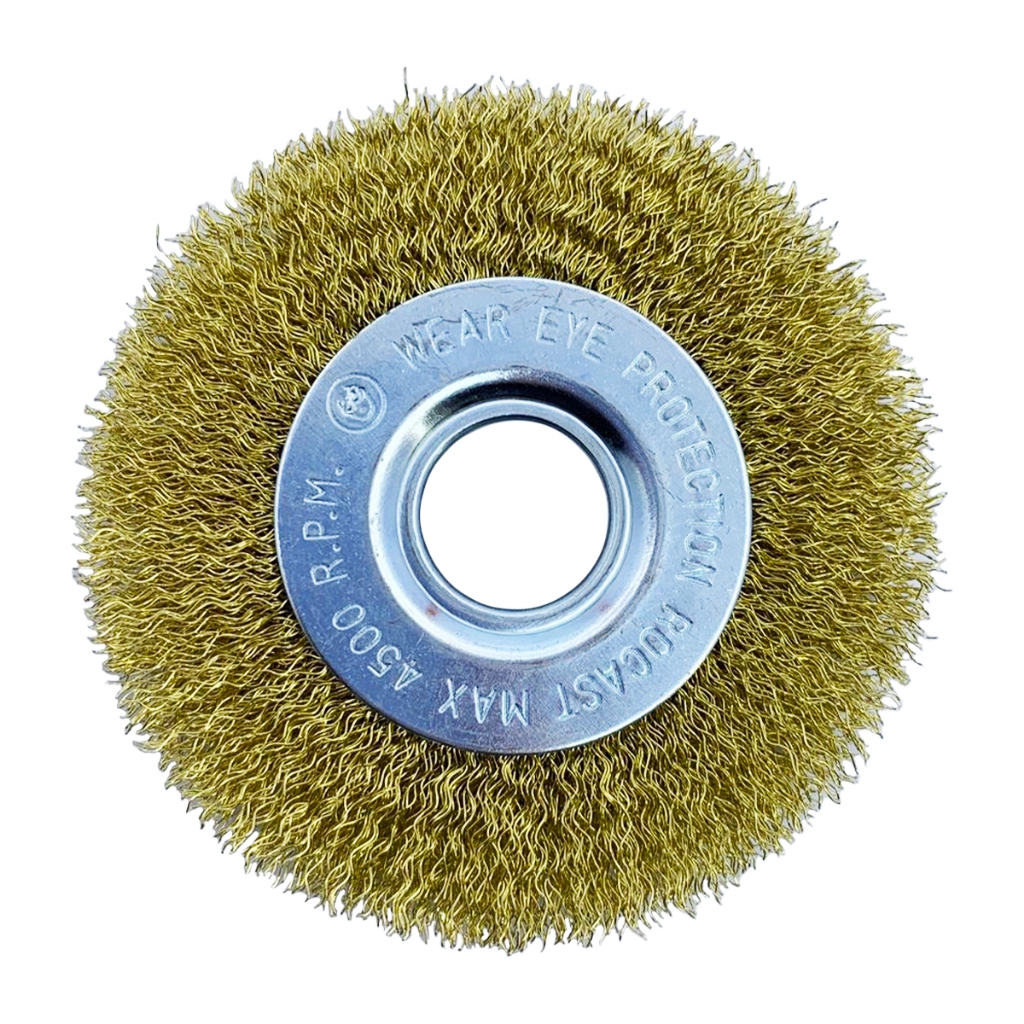 Escova de Aço Latonado Circular 4 x 1/2″ (319,0027) – Rocast
