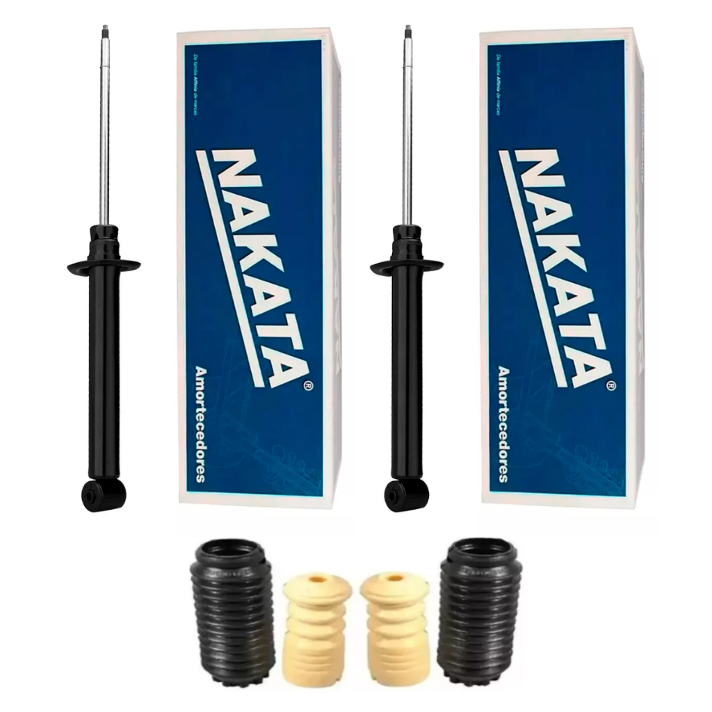 Par Amortecedor Traseiro Original Nakata + Kit Batente Vw Gol Parati Bola G2 G3 G4 Par Amortecedor Traseiro Original Nakata + Kit Batente Vw Gol Parati Bola G2 G3 G4