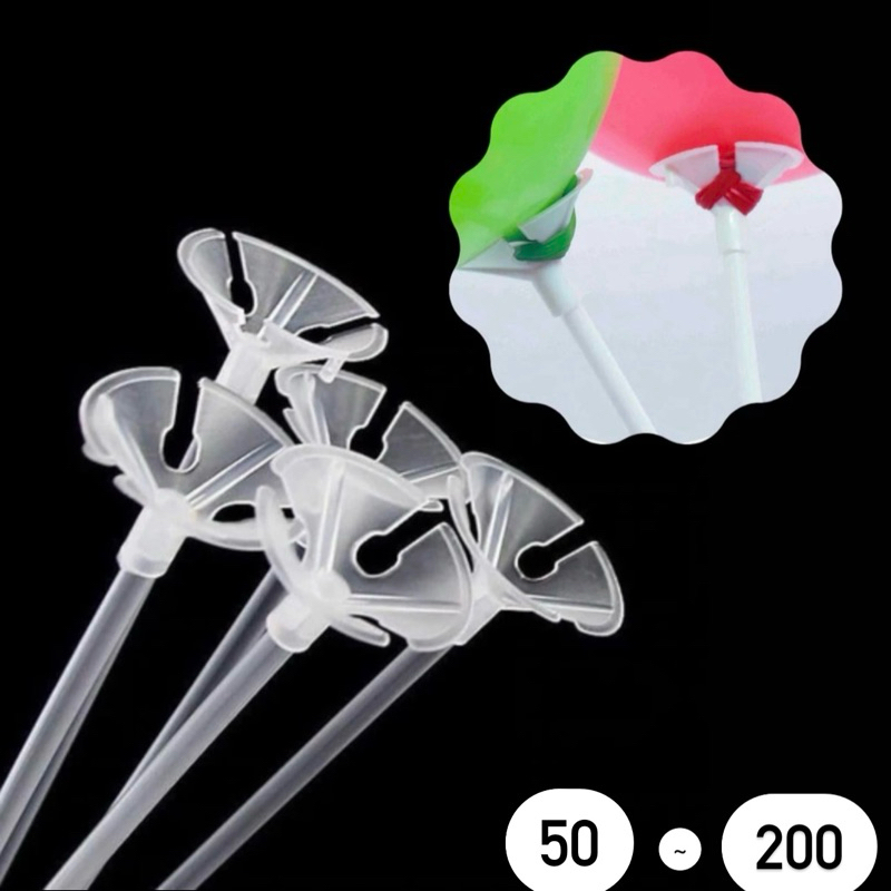 50~200 KIT VARETAS 30CM COM SUPORTE PEGA BALÃO TRANSPARENTE OFF 50~200 KIT VARETAS 30CM COM SUPORTE PEGA BALÃO TRANSPARENTE OFF