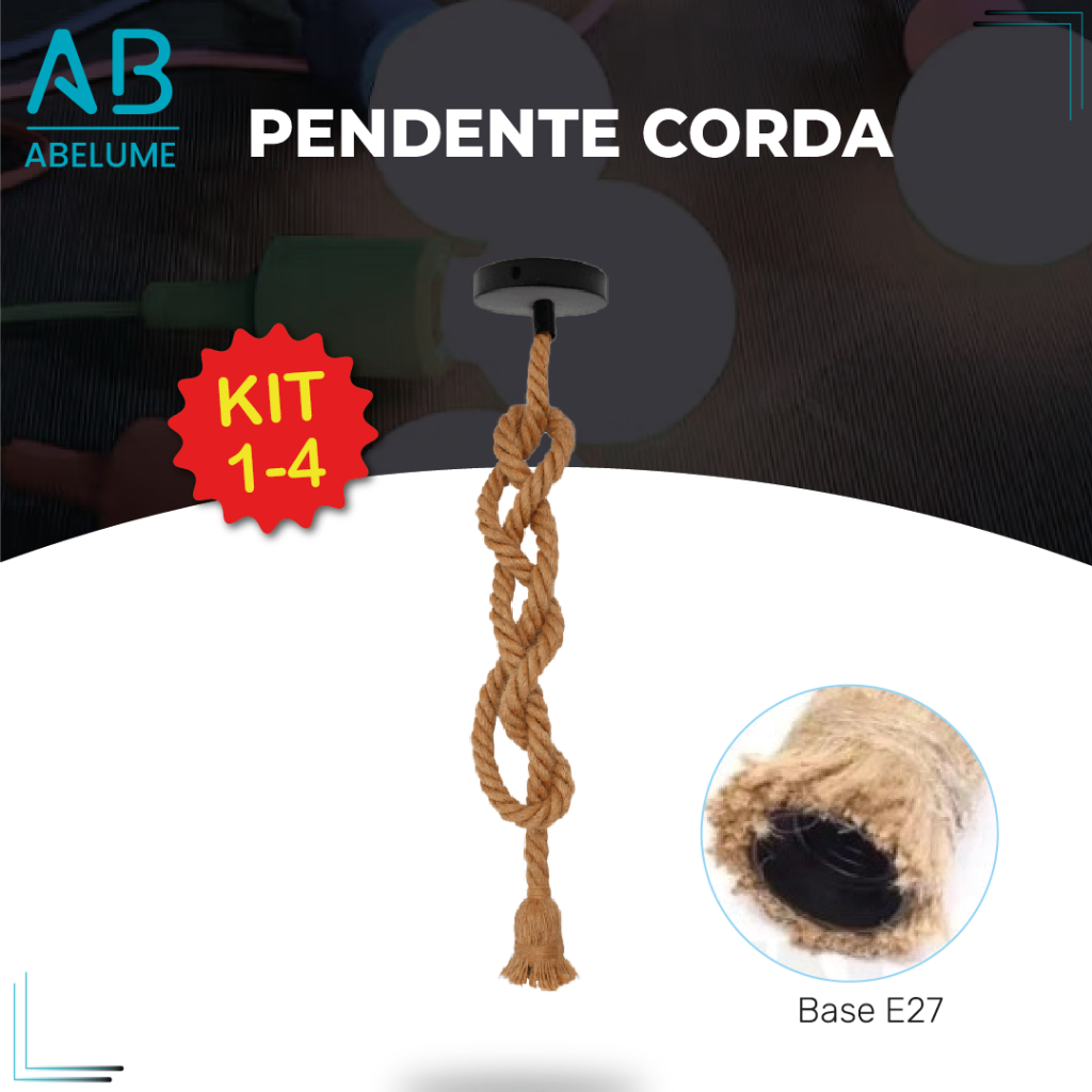 Pendente Corda 1.5M Retro Vintage Rústico Sisal E27 Para Decoração Com Detalhes Pérola Preta Pendente Corda 1.5M Retro Vintage Rústico Sisal E27 Para Decoração Com Detalhes Pérola Preta
