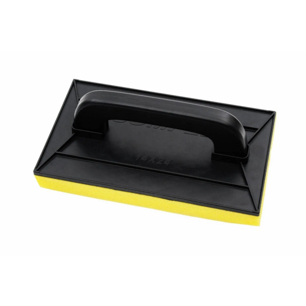 Desempenadeira Plástica PVC Com Espuma Pequena 14X24cm Profissional Nivela Massa Argamassa – COMPEL