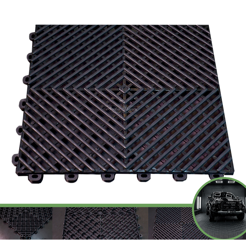 Kit 80 Piso Modular Automotivo 7m²  PRETO 30×30 – Direct Borrachas