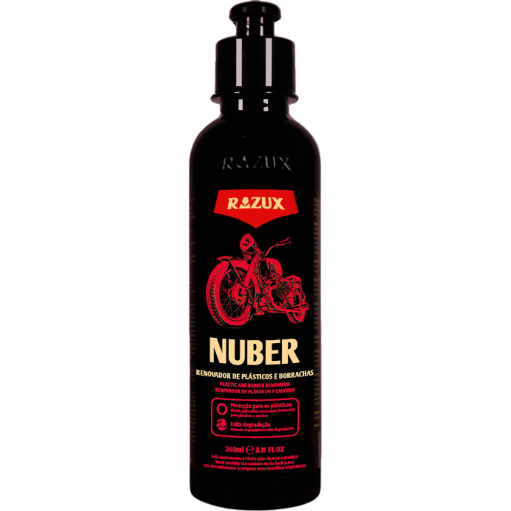 Renovador De Plásticos E Borrachas Da Moto Nuber 240ml Razux