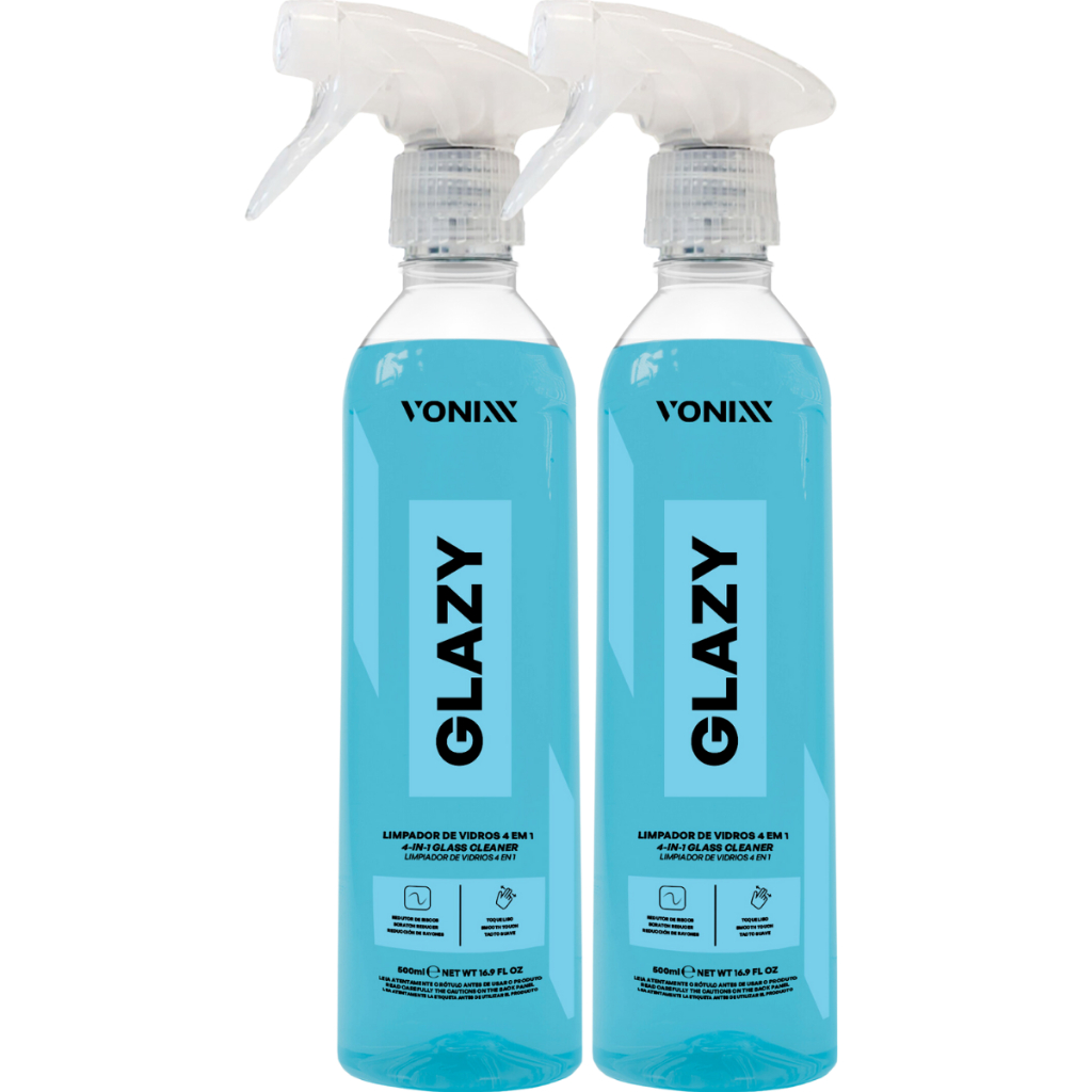 2 Glazy 500ml Limpa Vidros Redutor de Atrito 4 em 1 Vonixx 2 Glazy 500ml Limpa Vidros Redutor de Atrito 4 em 1 Vonixx