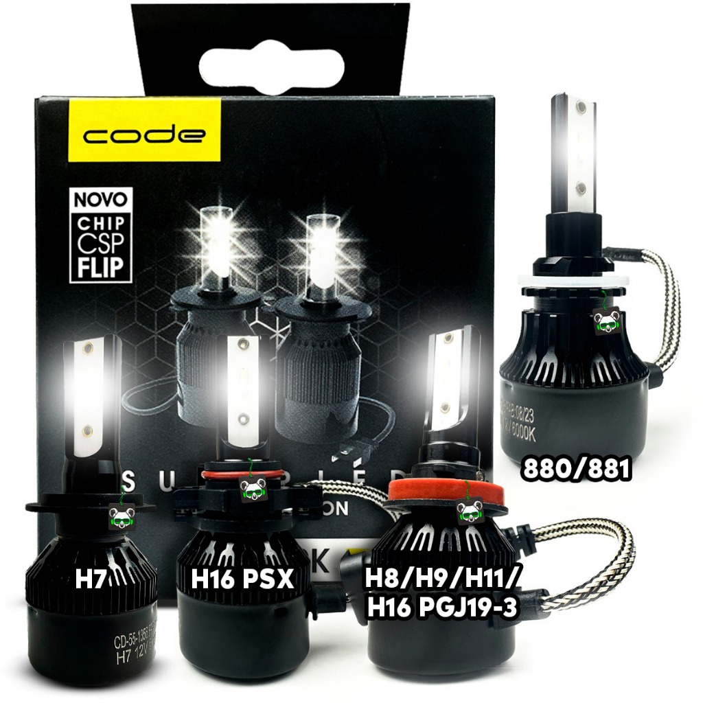 Kit Par Lâmpada Automotiva Super Led New Csp Flip 3200 Lúmens 6000K Code Kit Par Lâmpada Automotiva Super Led New Csp Flip 3200 Lúmens 6000K Code