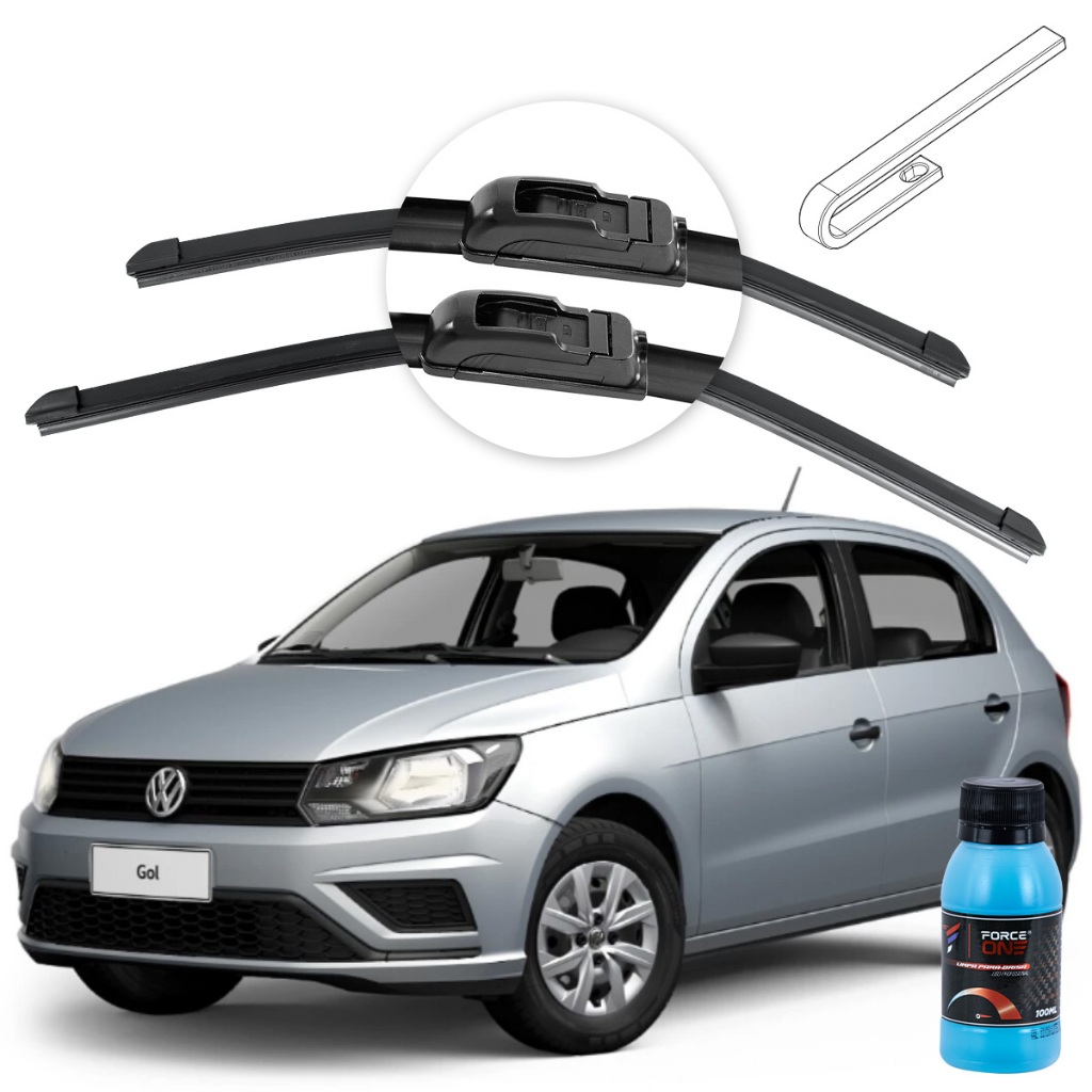 Palheta Limpador de Parabrisa Volkswagen Gol G8 ano 18 a 2024 Palheta Limpador de Parabrisa Volkswagen Gol G8 ano 18 a 2024