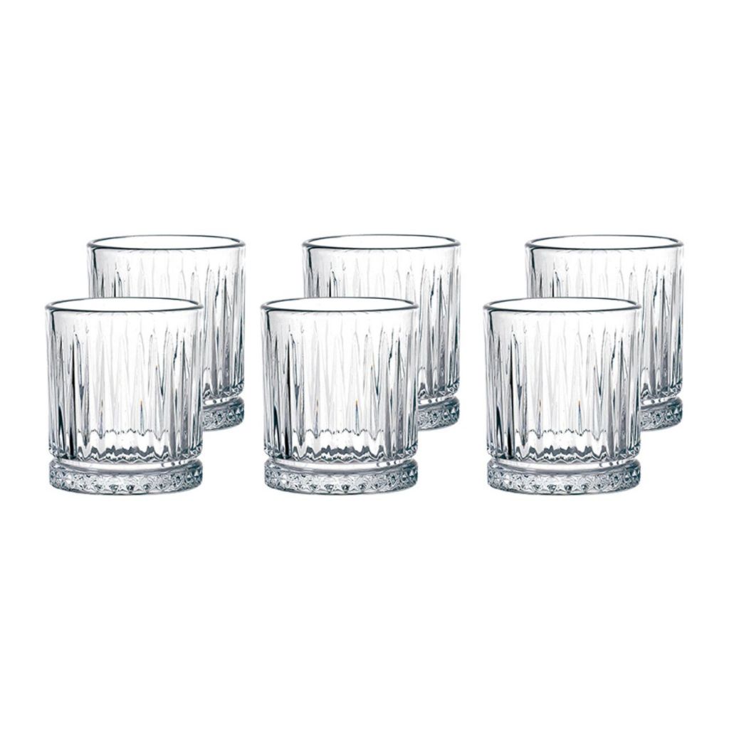 Jogo Copos 6 Peças 350 ml Vidro Decorado Transparente Linha Gala Haus Concept Jogo Copos 6 Peças 350 ml Vidro Decorado Transparente Linha Gala Haus Concept