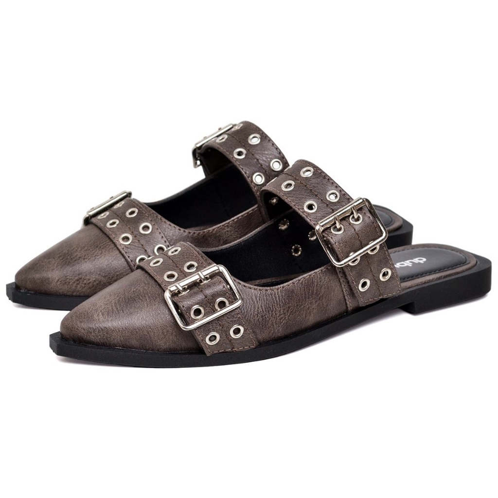 Sapato Mule Dubuy Feminino Slingback Detalhada Cinza Original Majo 1304DB Sapato Mule Dubuy Feminino Slingback Detalhada Cinza Original Majo 1304DB