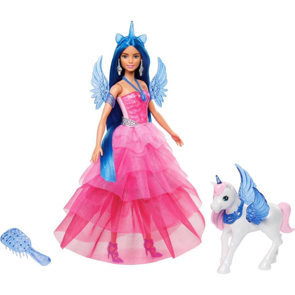 Boneca Barbie Fantasy Edição Especial Safira com Unicórnio – Mattel