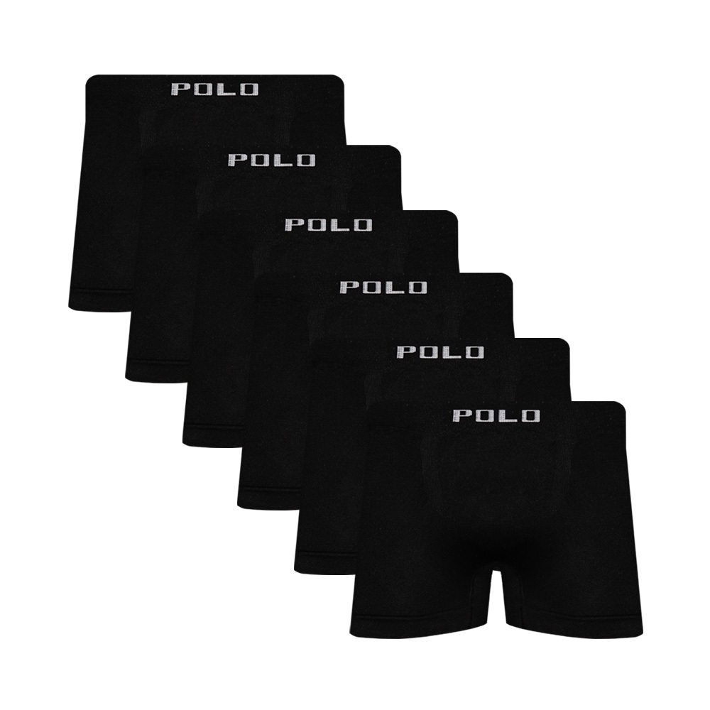 Kit 6 Cuecas Polo Boxer Microfibra Preto – POLO STAR Kit 6 Cuecas Polo Boxer Microfibra Preto – POLO STAR