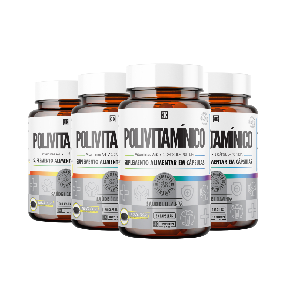 Kit 5x Polivitamínico 60 cáps – Iridium Elements Kit 5x Polivitamínico 60 cáps – Iridium Elements