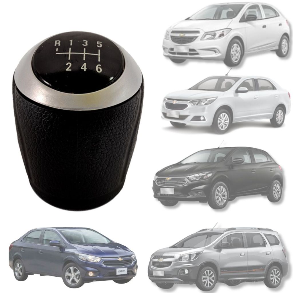 Bola de Cambio Manopla JOY COBALT SPIN 16/20 e ONIX PRISMA 16/19 – 6 marchas – Aro Preto ARO CROMADO Bola de Cambio Manopla JOY COBALT SPIN 16/20 e ONIX PRISMA 16/19 – 6 marchas – Aro Preto ARO CROMADO