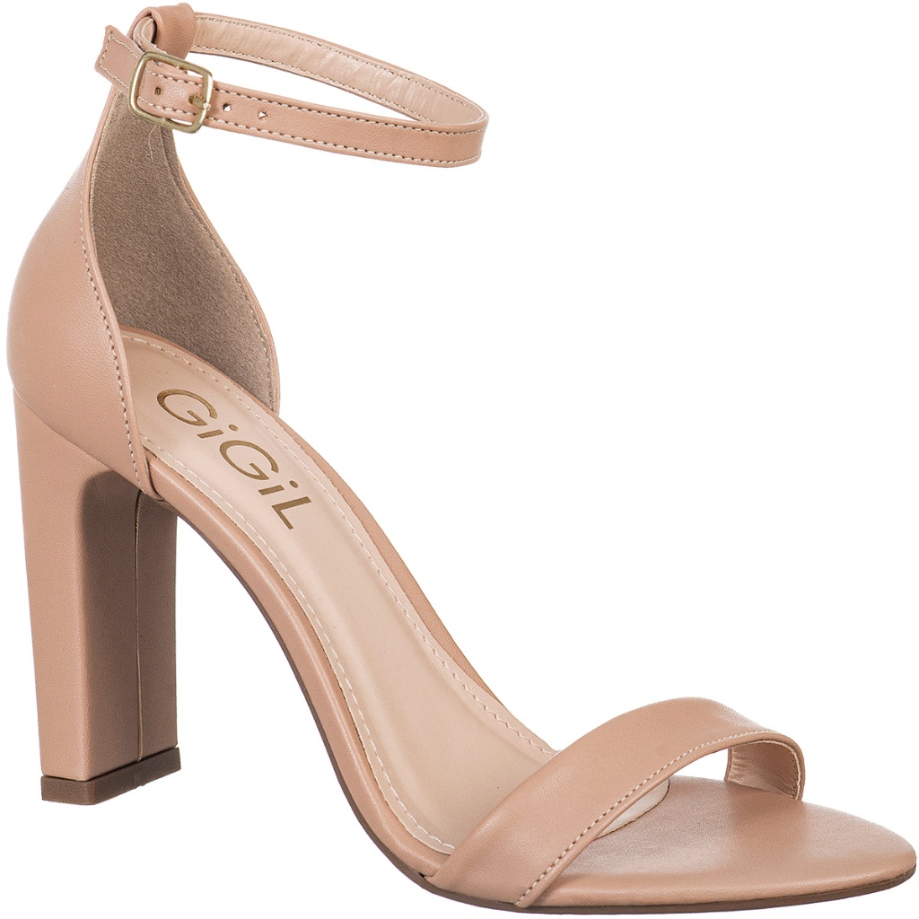 Sandália Feminina Salto Alto Gisele Clássico Casual Traseiro Fechado Conforto Festa Original Gigil Sandália Feminina Salto Alto Gisele Clássico Casual Traseiro Fechado Conforto Festa Original Gigil