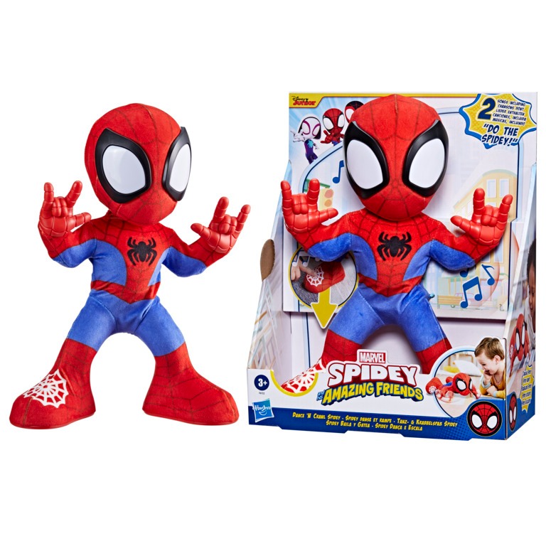 Pelúcia Spidey & Amigos Homem-Aranha Marvel com Sons & Movimento 30cm – Hasbro F6722