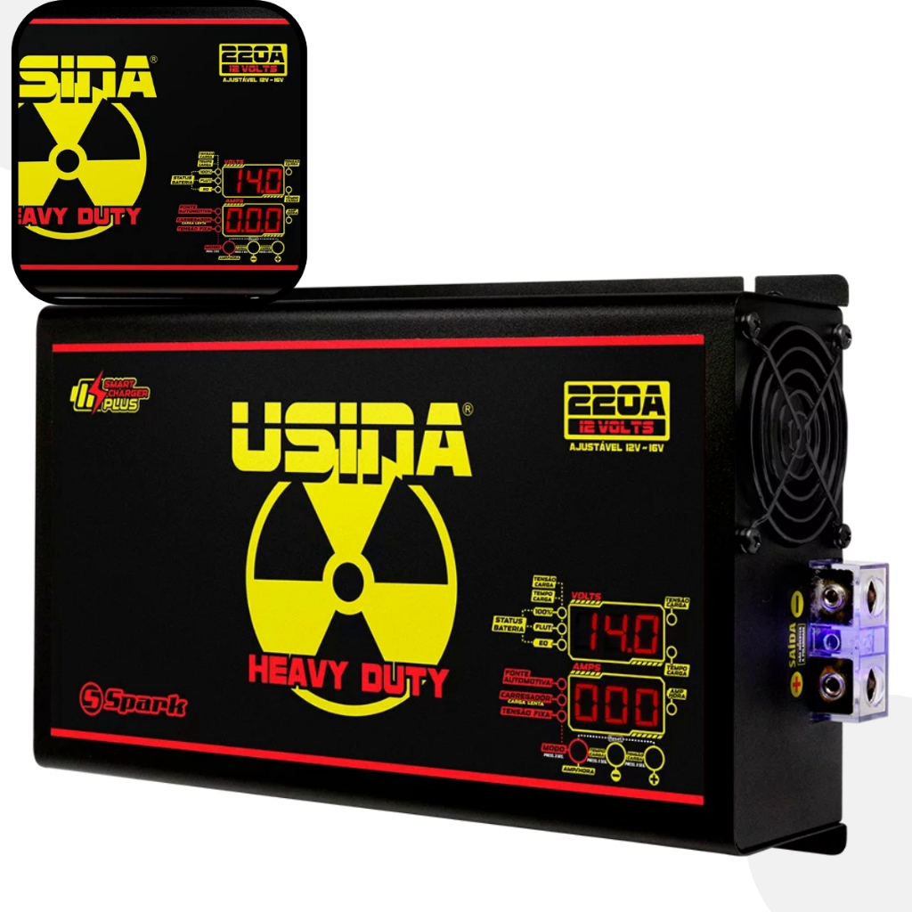 Fonte Automotiva Usina 220 14,4v Bivolt C/ Voltímetro Carregador de Bateria Som Automotivo, ideal para carros Fonte Automotiva Usina 220 14,4v Bivolt C/ Voltímetro Carregador de Bateria Som Automotivo, ideal para carros