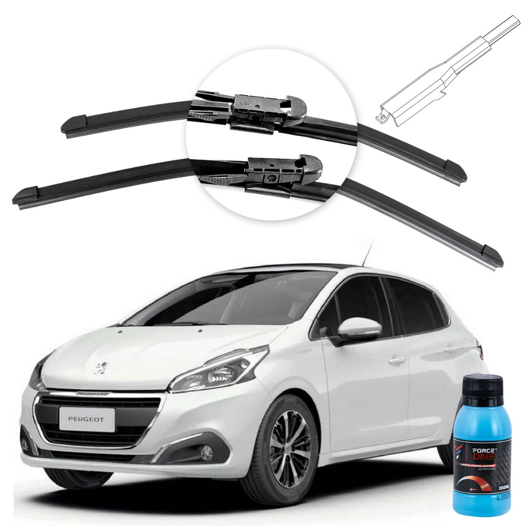 Limpador de Parabrisa Peugeot 208 ano 12 a 18 Especifica Limpador de Parabrisa Peugeot 208 ano 12 a 18 Especifica
