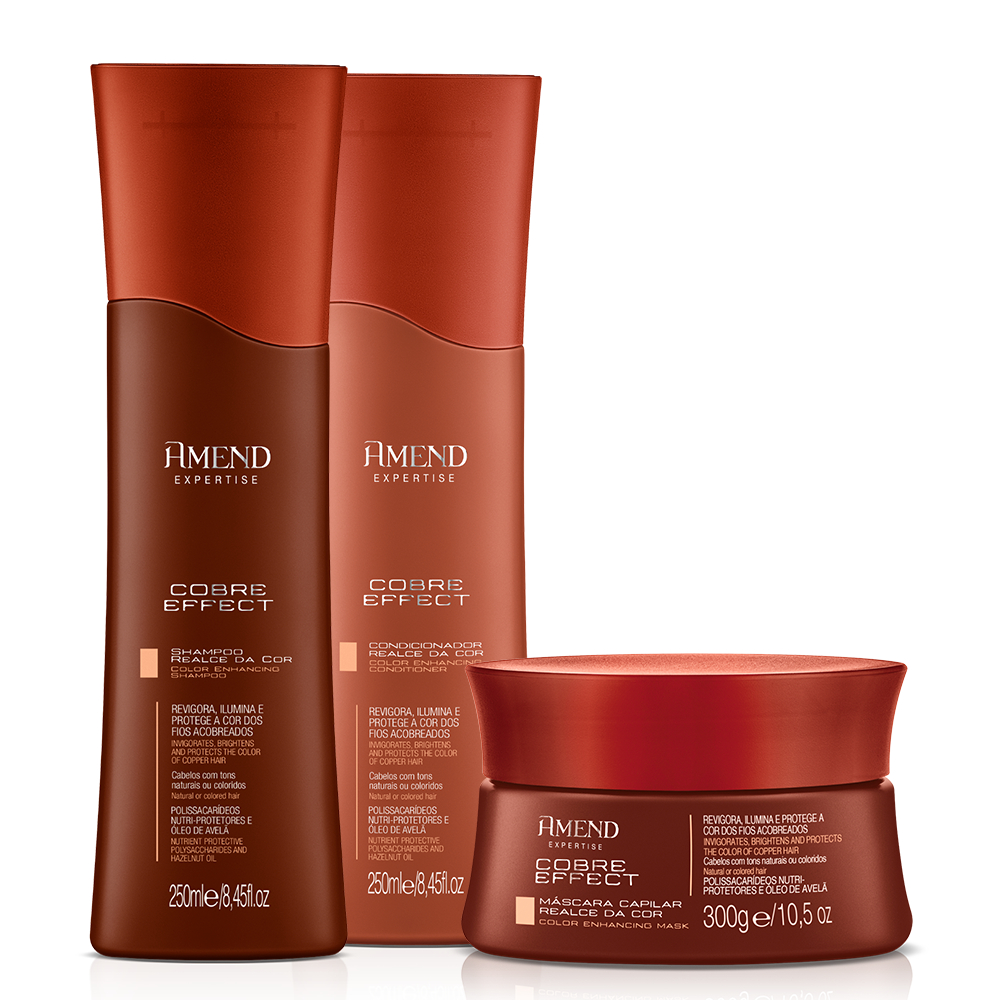 Amend Kit Cobre Effect Shampoo e Condicionador 250ml + Máscara 300g Amend Kit Cobre Effect Shampoo e Condicionador 250ml + Máscara 300g