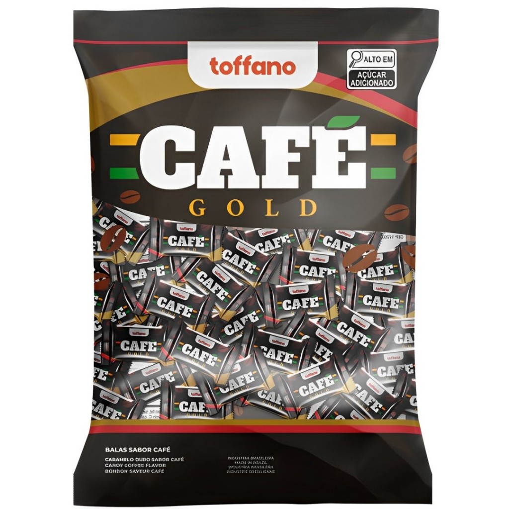 Balas Dura Café Gold 500g Toffano Ideal Para Revenda e Festas Embalagem Econômica