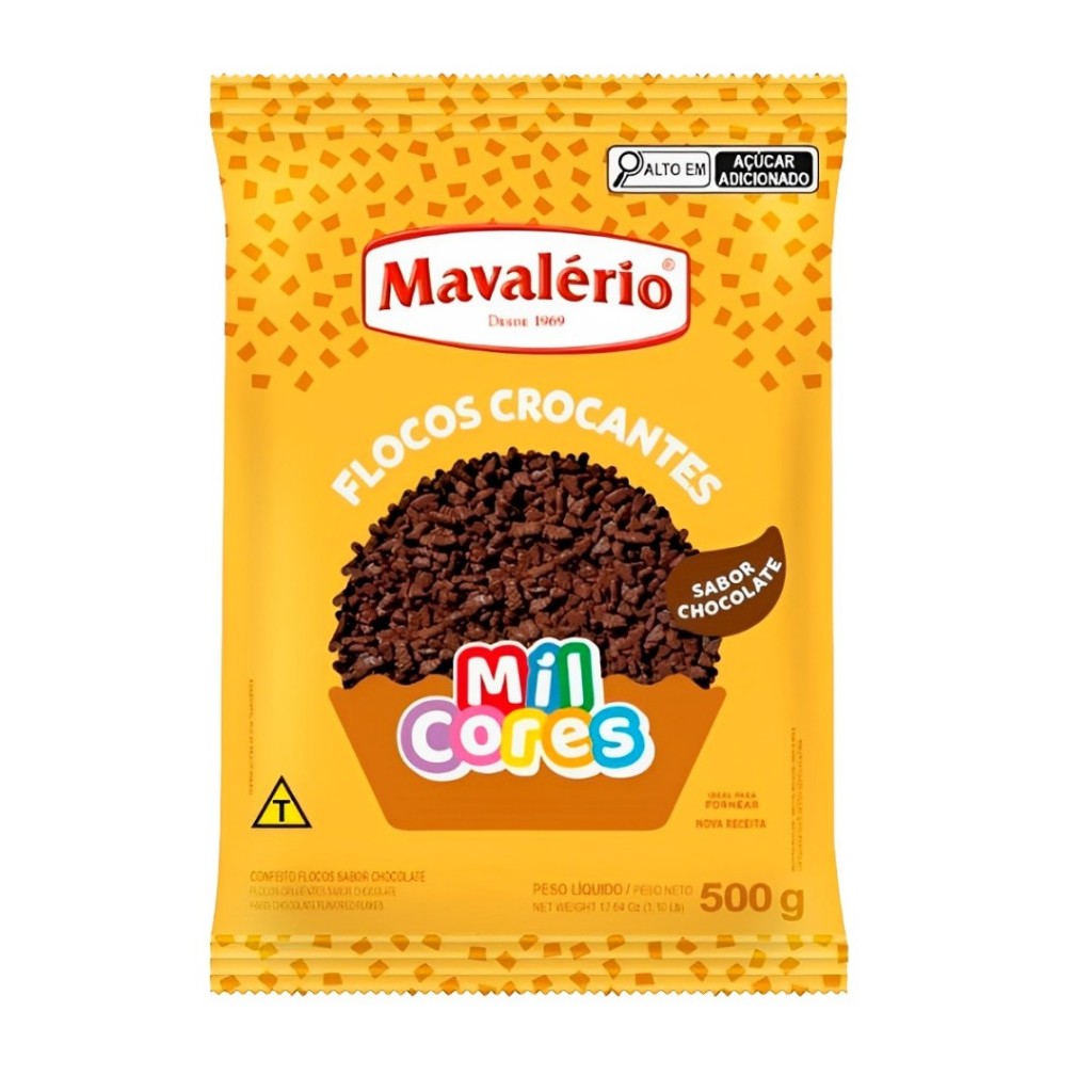 Flocos Crocantes Chocolate Mil Cores 500g Mavalério