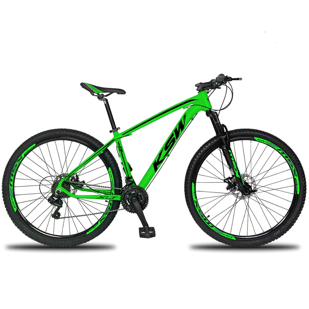 Bicicleta Aro 29 Ksw 24 Marchas Shimano Freios Disco e Trava