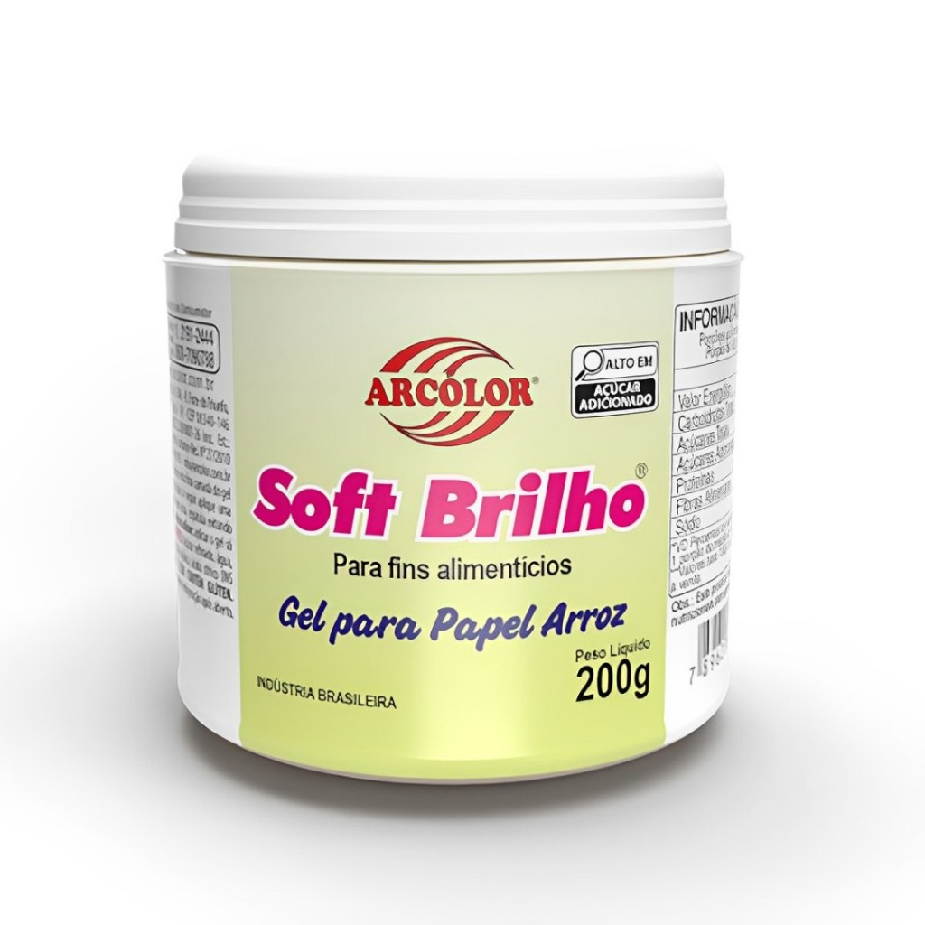 Gel Para Papel Arroz Soft Brilho 200g Arcolor Gel Para Papel Arroz Soft Brilho 200g Arcolor