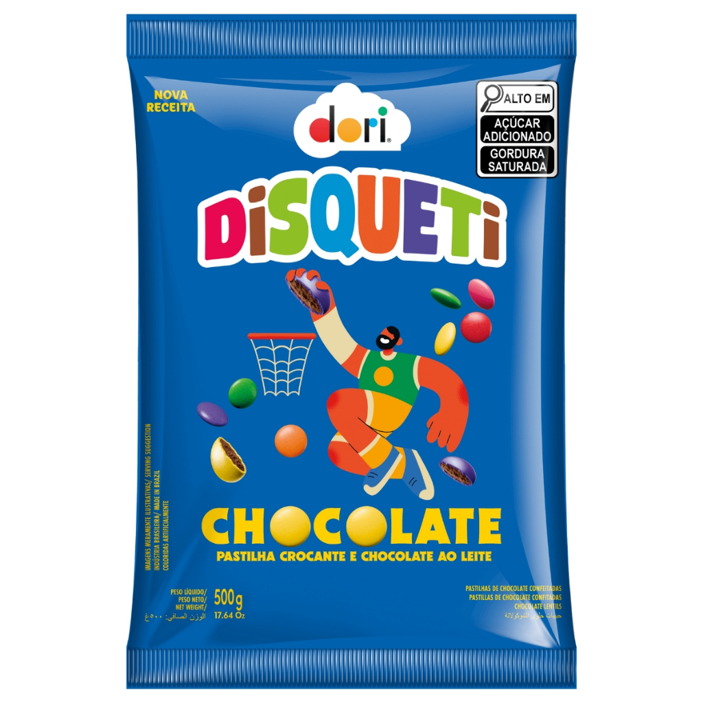 Confeito Disqueti Chocolate Ao Leite 500g Dori Confeito Disqueti Chocolate Ao Leite 500g Dori