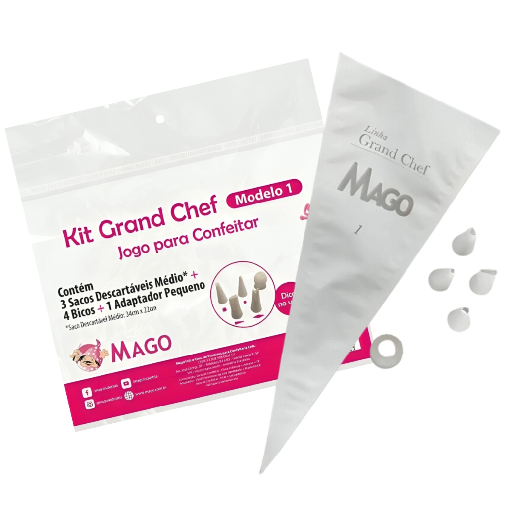 Kit Para Confeitar Grand Chef N.01 Mago Kit Para Confeitar Grand Chef N.01 Mago