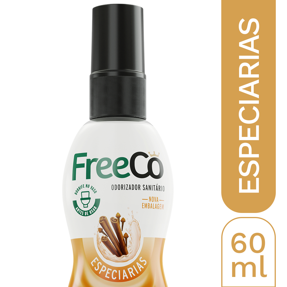 Bloqueador de Odores Sanitários FreeCô Especiarias – 60ml Bloqueador de Odores Sanitários FreeCô Especiarias – 60ml