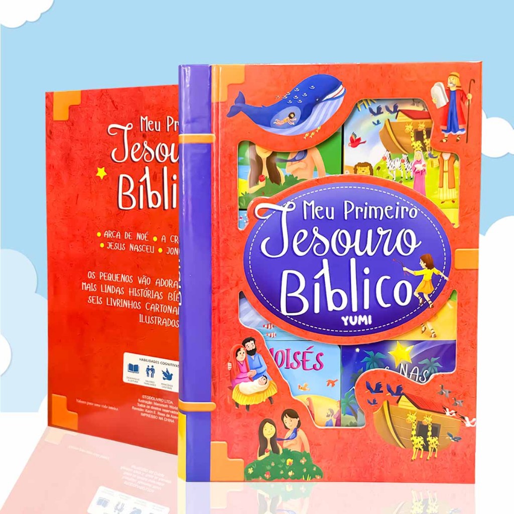 Livro Infantil Meu Primeiro Tesouro Bíblico – Bíblia Do Bebê Box 6 Livros Histórias Bíblicas Colecionável Livro Infantil Meu Primeiro Tesouro Bíblico – Bíblia Do Bebê Box 6 Livros Histórias Bíblicas Colecionável