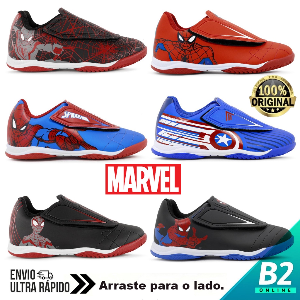 Chuteira Futsal Dray Marvel Vingadores Sem Cadarço Infantil 100% Original Com Nota Fiscal e Garantia Chuteira Futsal Dray Marvel Vingadores Sem Cadarço Infantil 100% Original Com Nota Fiscal e Garantia