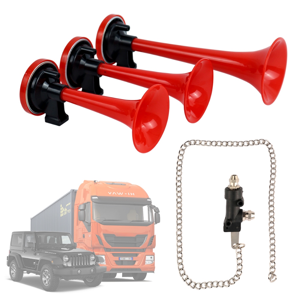 Kit Buzina Verdureiro Com Cordinha Válvula 3 Cornetas Som Original Caminhão Carro Som Muito Alto Kit Buzina Verdureiro Com Cordinha Válvula 3 Cornetas Som Original Caminhão Carro Som Muito Alto