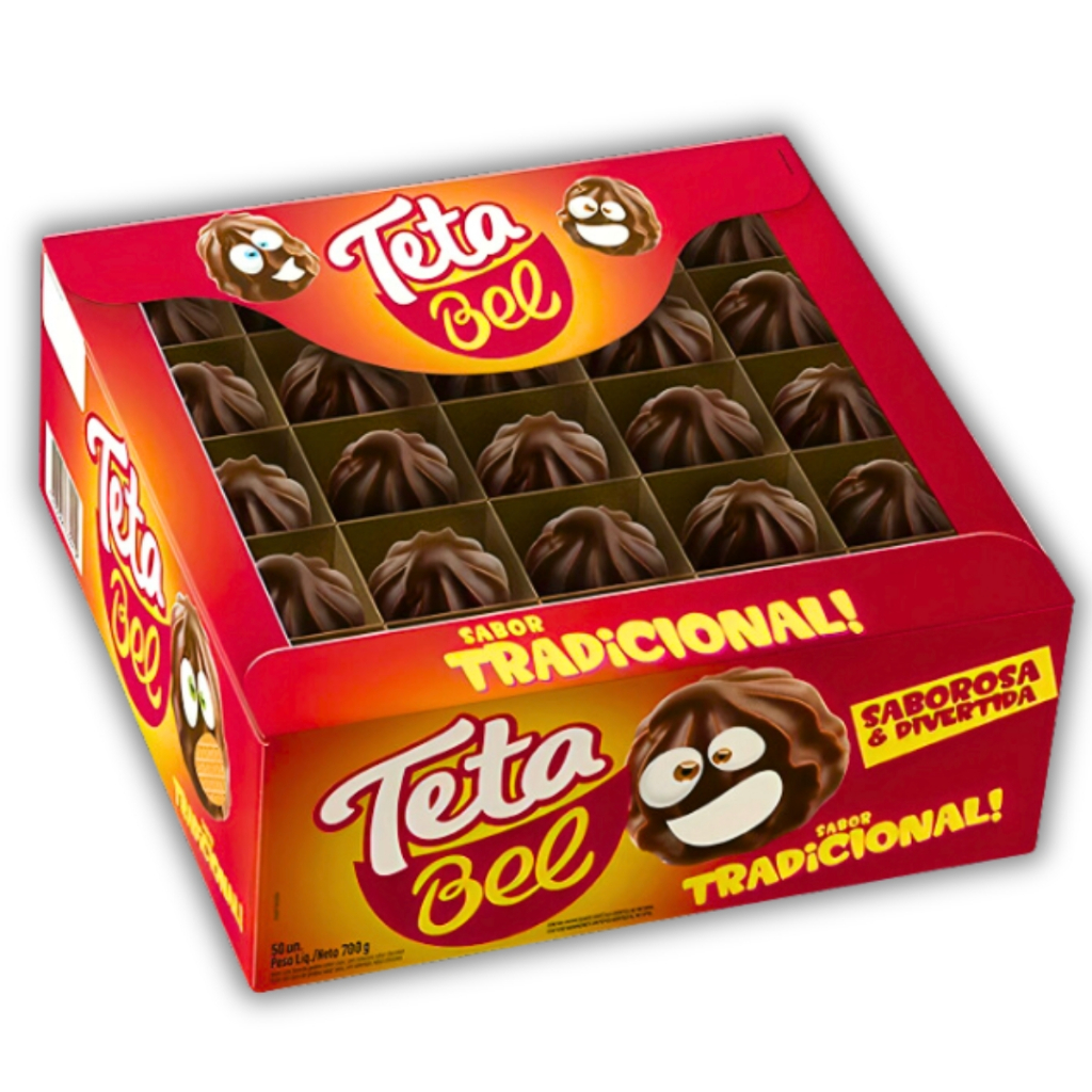 Teta De Nega Chocolate Ao Leite Tetabel 50UN Bel Teta De Nega Chocolate Ao Leite Tetabel 50UN Bel