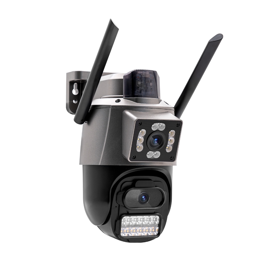 COIBEU Camera Segurança Externa Lente Dupla 4k 6mp Sirene Policial, com sirene policia A38 ICSEE