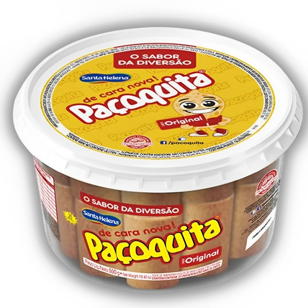 Paçoca Rolha Desembalada Pacoquita C/25UN 550g Santa Helena