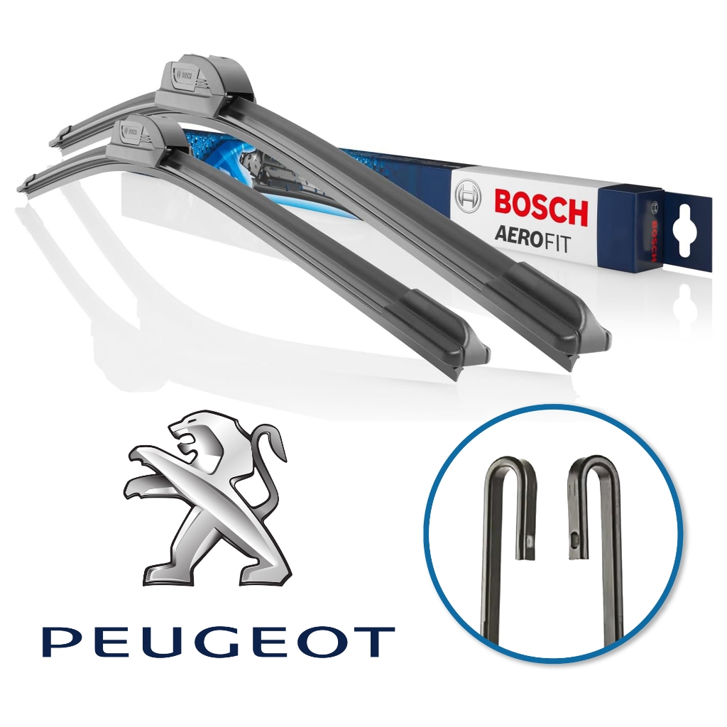 Par de Palheta Limpador de Parabrisa Aerofit Grancho Original Bosch Peugeot Par de Palheta Limpador de Parabrisa Aerofit Grancho Original Bosch Peugeot