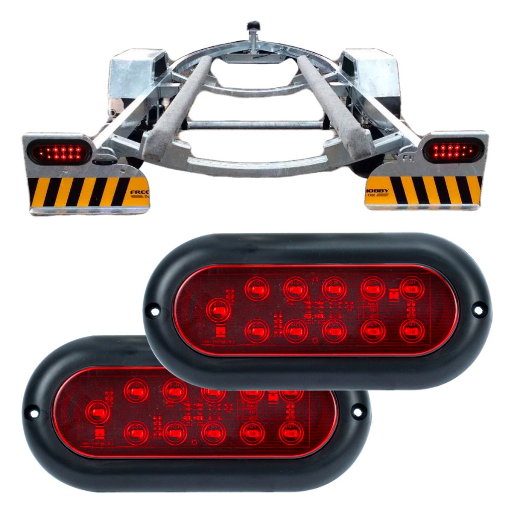 Kit 2x Lanterna Traseira Para Carretinha Reboque 12V Led Barco Jet Ski Universal Prova d’agua Kit 2x Lanterna Traseira Para Carretinha Reboque 12V Led Barco Jet Ski Universal Prova d’agua