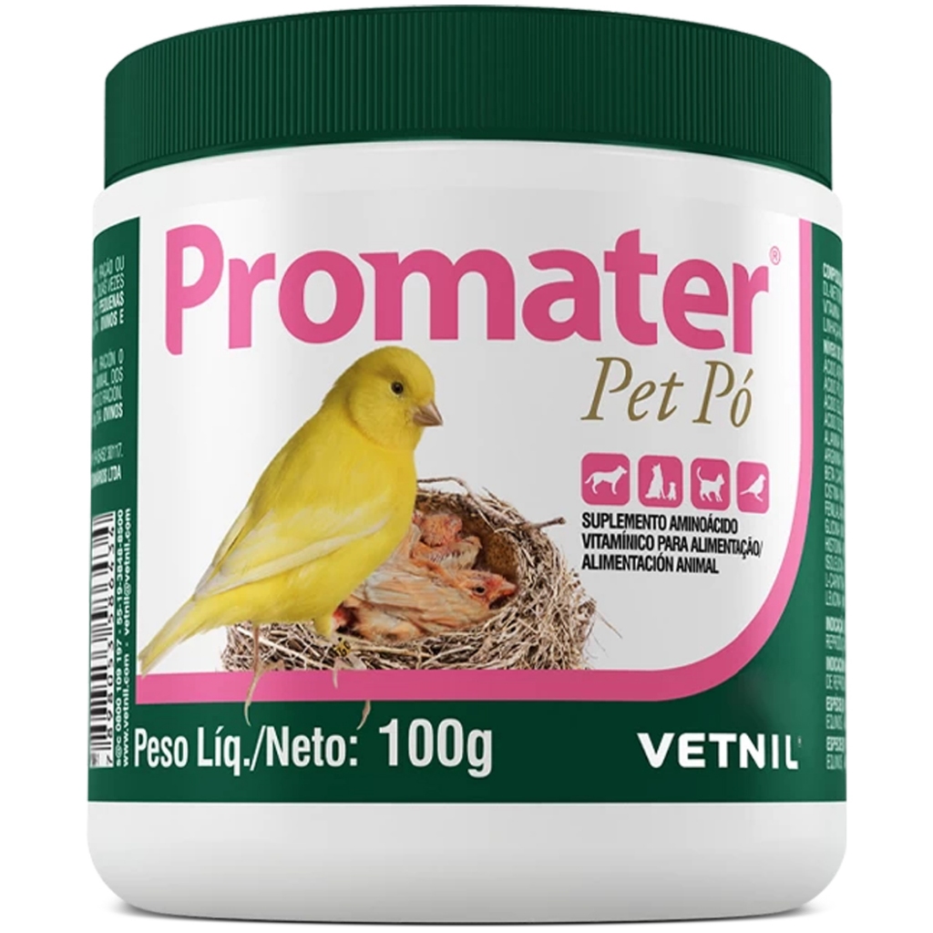 Promater Pet Po 100g Suplemento Vitaminico Vetnil Promater Pet Po 100g Suplemento Vitaminico Vetnil